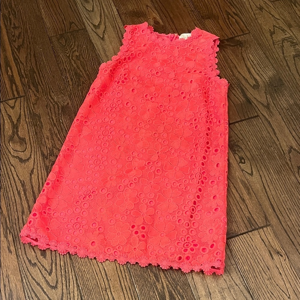 Kate Spade Coral Lace Shift Dress Size 0 - Picture 4 of 13